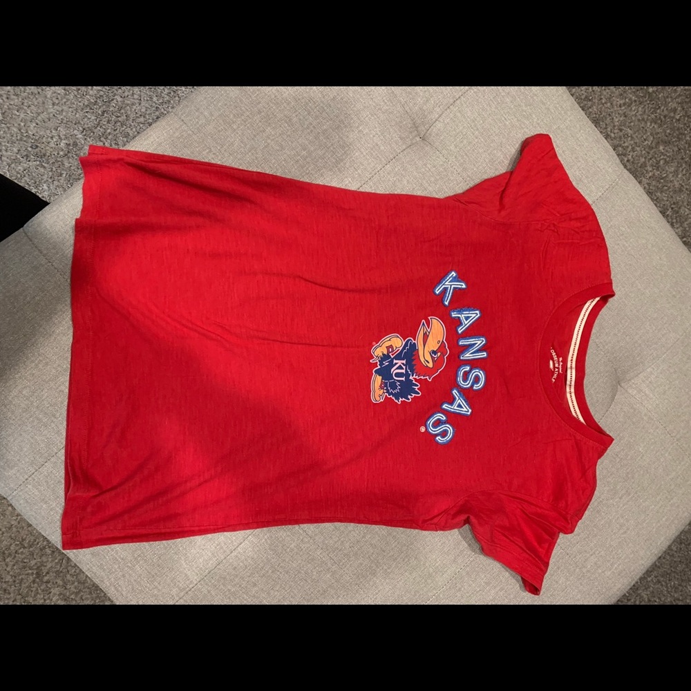 University of Kansas red T-shirt
